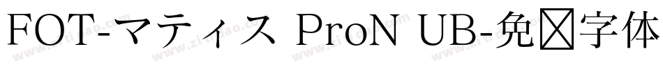 FOT-マティス ProN UB字体转换